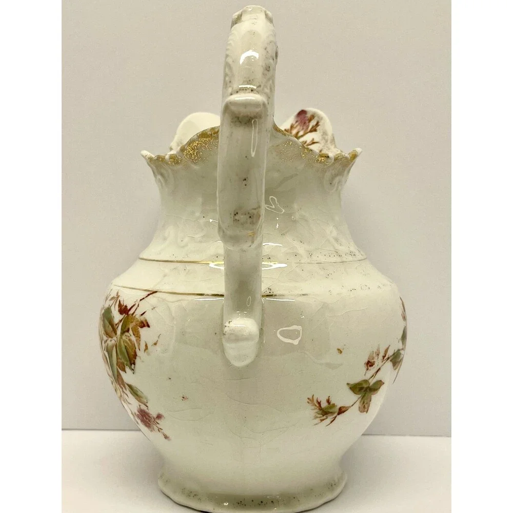 Vintage/antique Ballard's Obelisk Flour Advertising Pitcher Louisville Roses